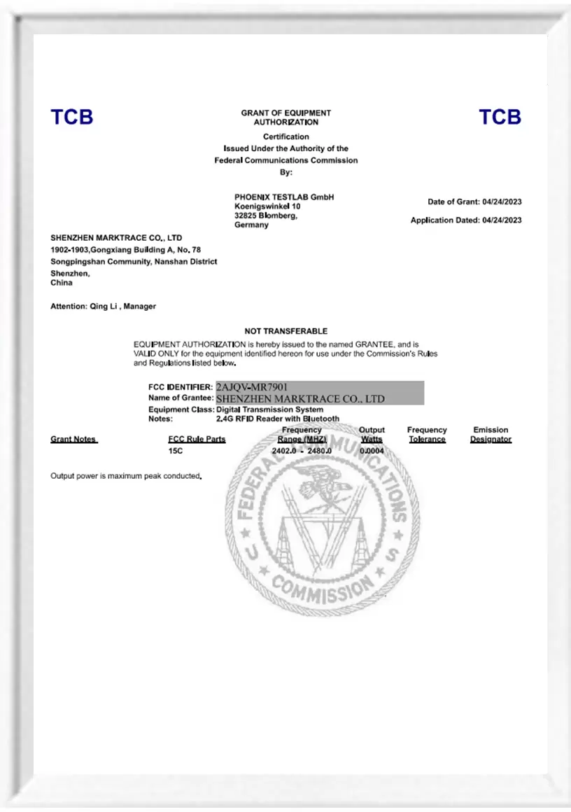 MR7901P FCC 